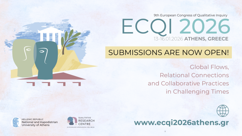CALL FOR PAPERS_διοργάνωση του 9ου Ευρωπαϊκού Συνεδρίου Ποιοτικής Έρευνας (9th European Congress of Qualitative Inquiry – ECQI 2026) Global flows, relational connections and collaborative practices in challenging times